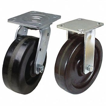GRAINGER APPROVED Standard Plate Caster Wheel 5 Dia, 55KC32