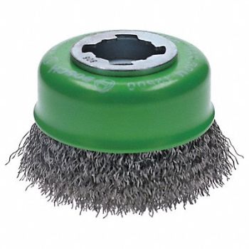 BOSCH Cup Brush Crimped Wire 3 Dia, 55KD70