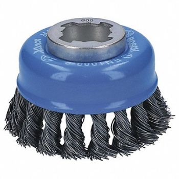 BOSCH Cup Brush Knotted Wire 3 Dia, 55KD71
