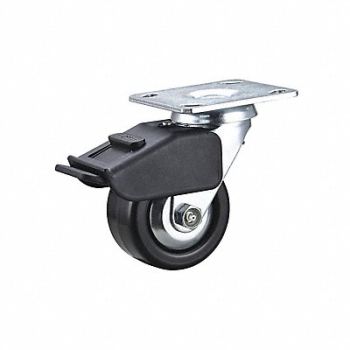 GRAINGER APPROVED Standard Plate Caster 4 Wheel Dia, 55KJ67