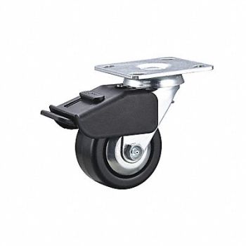 GRAINGER APPROVED Standard Plate Caster 4 Wheel Dia, 55KJ68