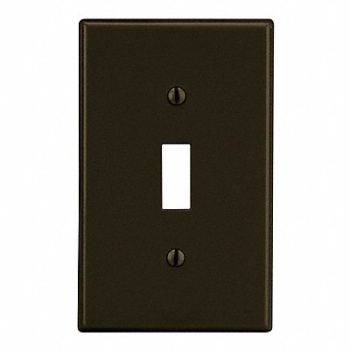 HUBBELL Tgl Swch Wll Plt Stnd Brn 1Gng Smth Stn, 55KR82