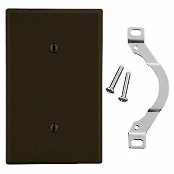 HUBBELL BlnkStrpMntWllPlt Stnd Brn 1Gng Smth Stn, 55KR83