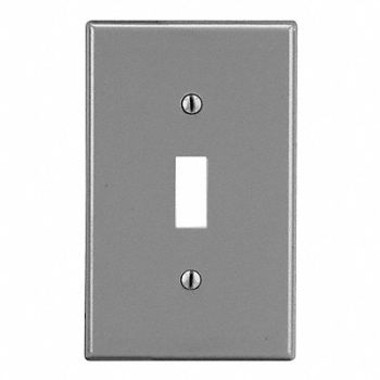 HUBBELL Tgl Swch Wll Plt Stnd Gray 1Gng Smth Stn, 55KR91