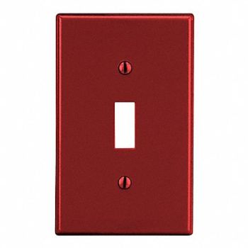 HUBBELL Tgl Swch Wll Plt Stnd Red 1Gng Smth Stn, 55KR93