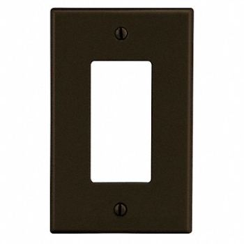 HUBBELL Rocker Wll Plt Stnd Brown 1Gng Smth Stn, 55KR96