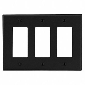 HUBBELL Rocker Wall Plate Black, 55KT04