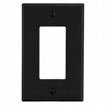 HUBBELL Rocker Wall Plate Black, 55KT09