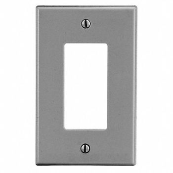 HUBBELL Rocker Wll Plt Stnd Gray 1Gng Smth Stn, 55KT10