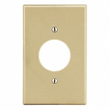 HUBBELL SngRcptWllPlt Stnd Ivory 1Gng Smth Stn, 55KT31