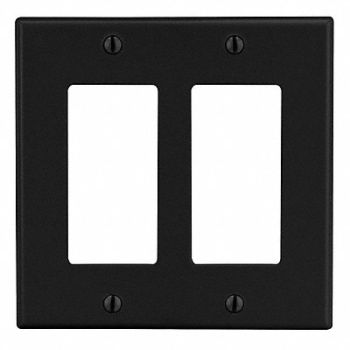 HUBBELL Rocker Wall Plate Black, 55KT72