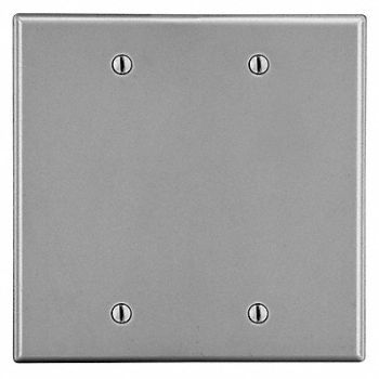HUBBELL BlnkBxMntWllPlt Stnd Gray 2Gng Smth Stn, 55KT84
