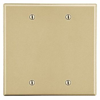 HUBBELL BlnkBxMntWllPlt Stnd Ivory 2Gng Smth Stn, 55KT92