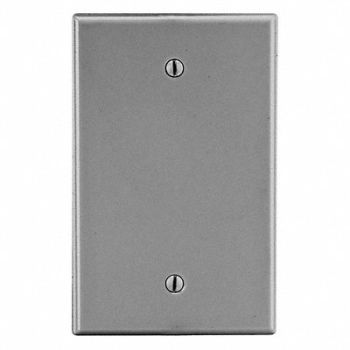 HUBBELL BlnkBxMntWllPlt Mid Gry 1Gng Smth Stn, 55KU24