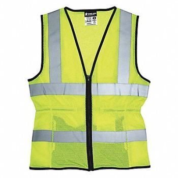 MCR SAFETY High Visibility Vest XL Size Women, 55KX32