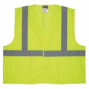 MCR SAFETY K2279 High Visibility Vest XL Size Unisex, 55KX77
