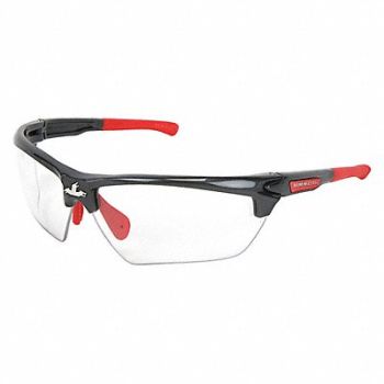 MCR SAFETY Safety Glass Clear Lens Half-Frame, 55KY30