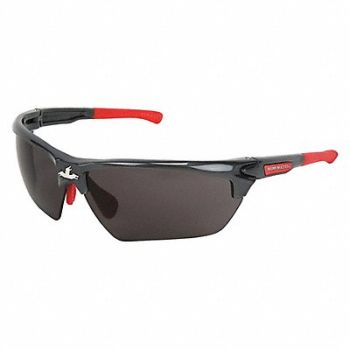 MCR SAFETY Safety Glass Gray Lens Half-Frame, 55KY32