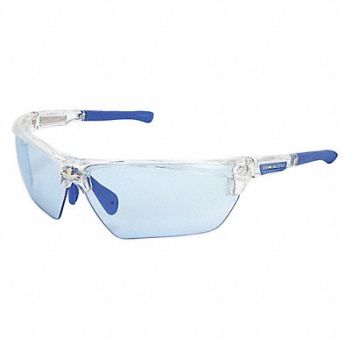 MCR SAFETY Safety Glass Light Blue Lens Half-Frame, 55KY36