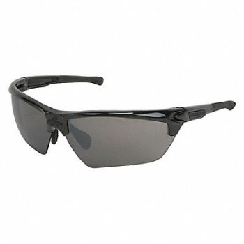 MCR SAFETY Safety Glass Black Lens Half-Frame, 55KY39