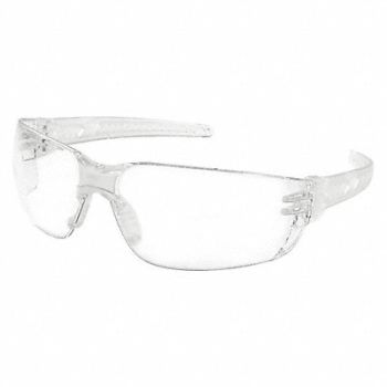 MCR SAFETY Safety Glass Clear Lens Frameless, 55KY40