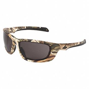 MCR SAFETY Safety Glass Gray Lens Full-Frame, 55KY53