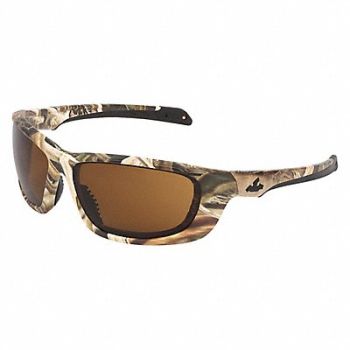 MCR SAFETY Safety Glass Brown Lens Full-Frame, 55KY57