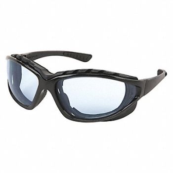MCR SAFETY Safety Glass Light Blue Lens Full-Frame, 55KY62