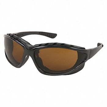 MCR SAFETY Safety Glass Brown Lens Full-Frame, 55KY63