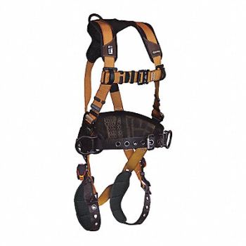 FALLTECH Full Body Harness Vest Style With Belt, 55MK88