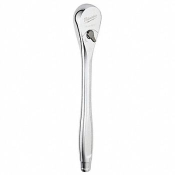 MILWAUKEE Hand Ratchet 11 1/4 in Chrome 1/2 in, 55MN32