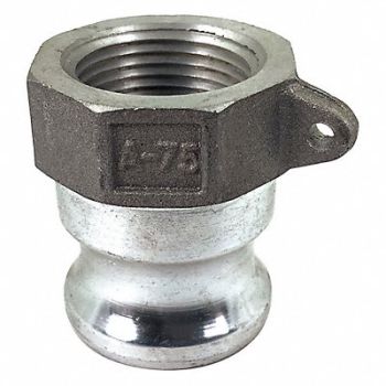 GRAINGER APPROVED Cam and Groove Adapter 3/4 Aluminum, 55MU98