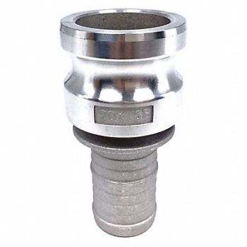 GRAINGER APPROVED Cam and Groove Adapter 2 Aluminum, 55MV16