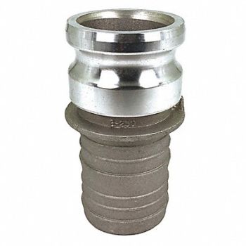 GRAINGER APPROVED Cam and Groove Adapter 2-1/2 Aluminum, 55MV17