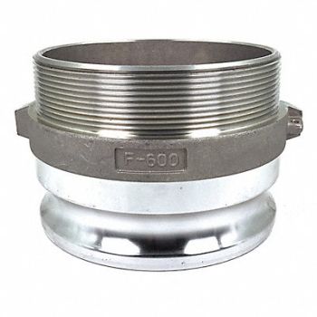 GRAINGER APPROVED Cam and Groove Adapter 6 Aluminum, 55MV29