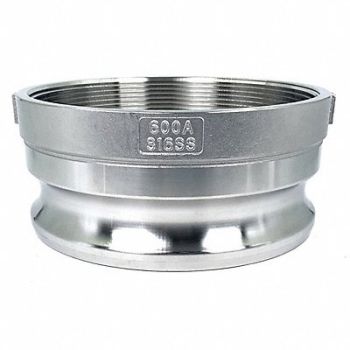 GRAINGER APPROVED Cam and Groove Adapter 6 316 SS, 55MV65