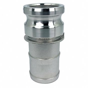 GRAINGER APPROVED Cam and Groove Adapter 2-1/2 316 SS, 55MV76