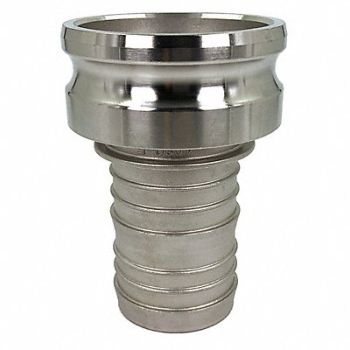 GRAINGER APPROVED Cam and Groove Adapter 4 316 SS, 55MV78