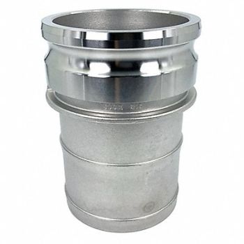 GRAINGER APPROVED Cam and Groove Adapter 5 316 SS, 55MV80