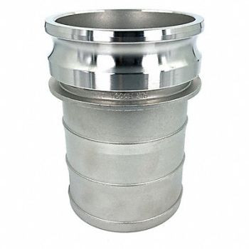 GRAINGER APPROVED Cam and Groove Adapter 6 316 SS, 55MV81
