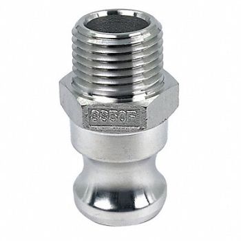 GRAINGER APPROVED Cam and Groove Adapter 1/2 316 SS, 55MV82