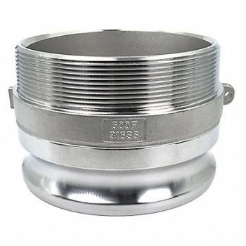 GRAINGER APPROVED Cam and Groove Adapter 6 316 SS, 55MV88