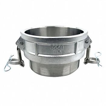 GRAINGER APPROVED Cam and Groove Coupling 5 316 SS, 55MV94