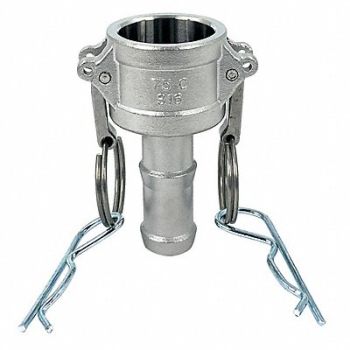 GRAINGER APPROVED Cam and Groove Coupling 3/4 316 SS, 55MV97