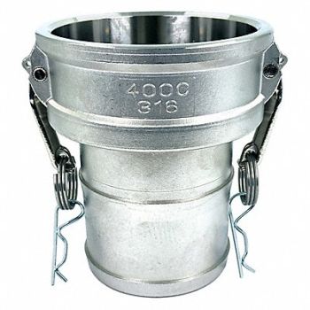 GRAINGER APPROVED Cam and Groove Coupling 4 316 SS, 55MW03