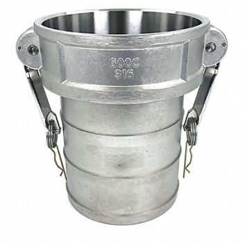GRAINGER APPROVED Cam and Groove Coupling 6 316 SS, 55MW05