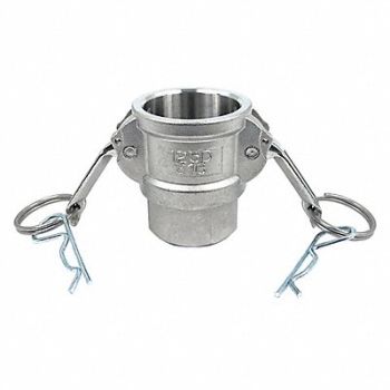 GRAINGER APPROVED Cam and Groove Coupling 1-1/4 316 SS, 55MW08