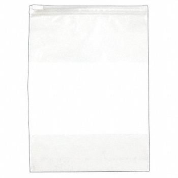 GRAINGER APPROVED Reclosable Poly Bag Slide Seal PK250, 55NK51