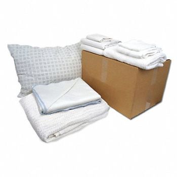 R R TEXTILE Bedding and Bath Kit XL Twin Size White, 55NN95