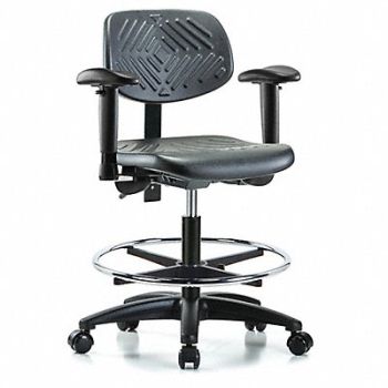 INSTOCK Cleanroom Task Chair 300 lb Cap. PU, 55PA50